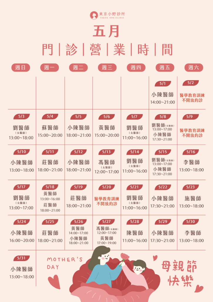 門診表 2026 05 a4 工作區域